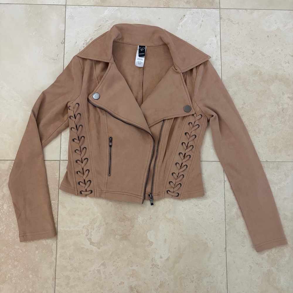 Windsor Tan Suede Jacket with Lace-Up Sides
